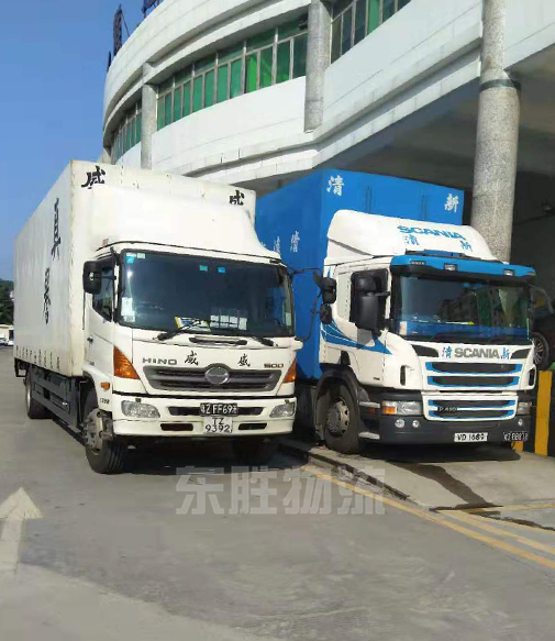 佛山到香港貨運專線，深圳東勝物流中港噸車運輸案例圖